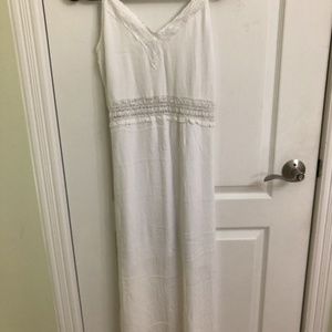 White long summer casual dress.